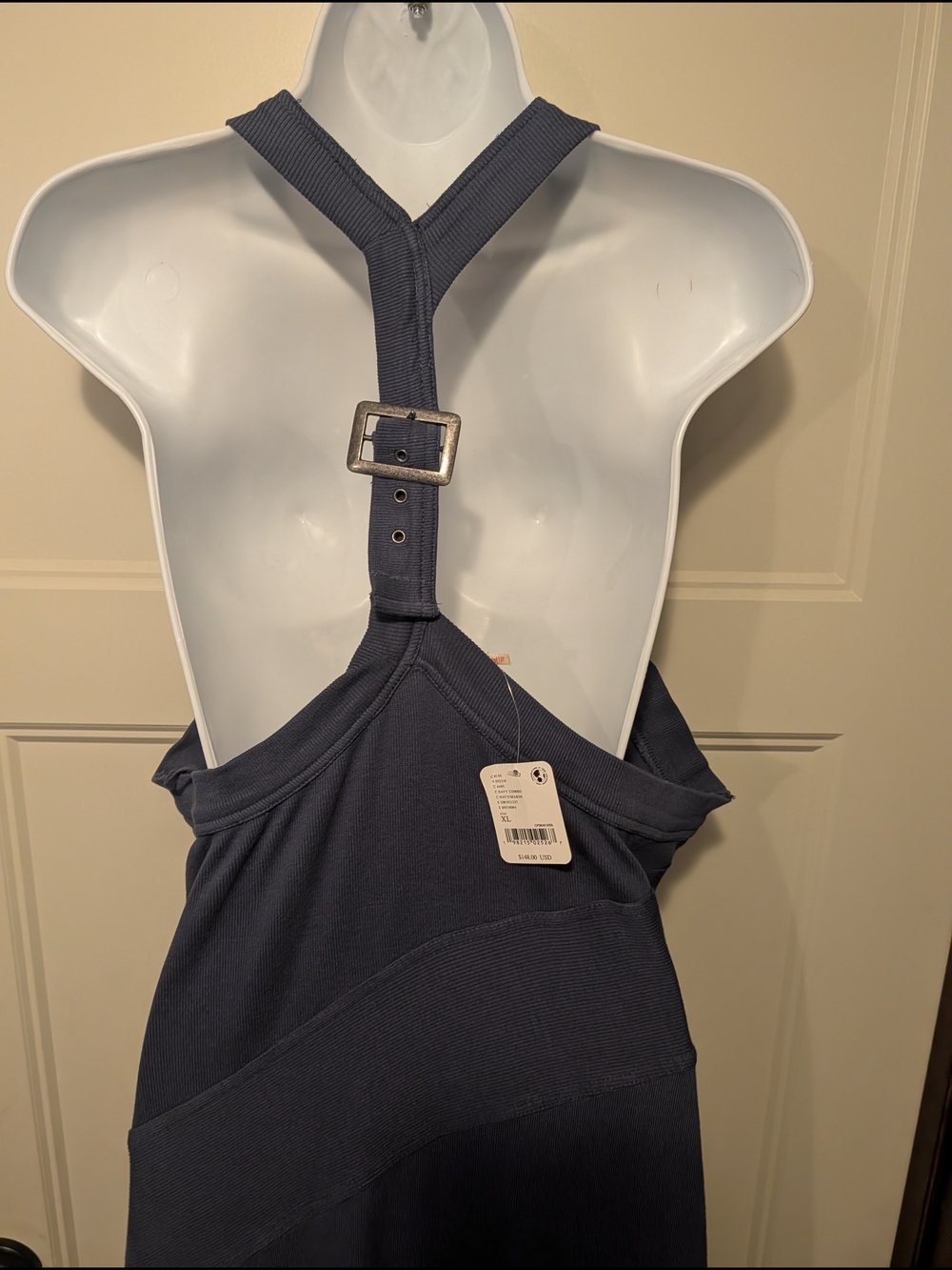 Free People Navy Graphic Halter Maxi Dress - Picture 3 of 5
